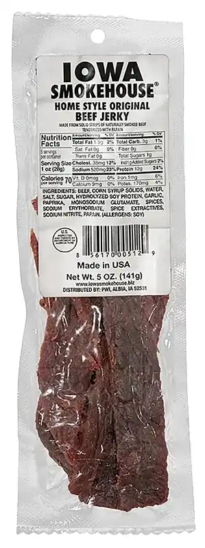 IOWA SMOKEHOUSE Homestyle Original Beef Jerky 5 Oz Packet