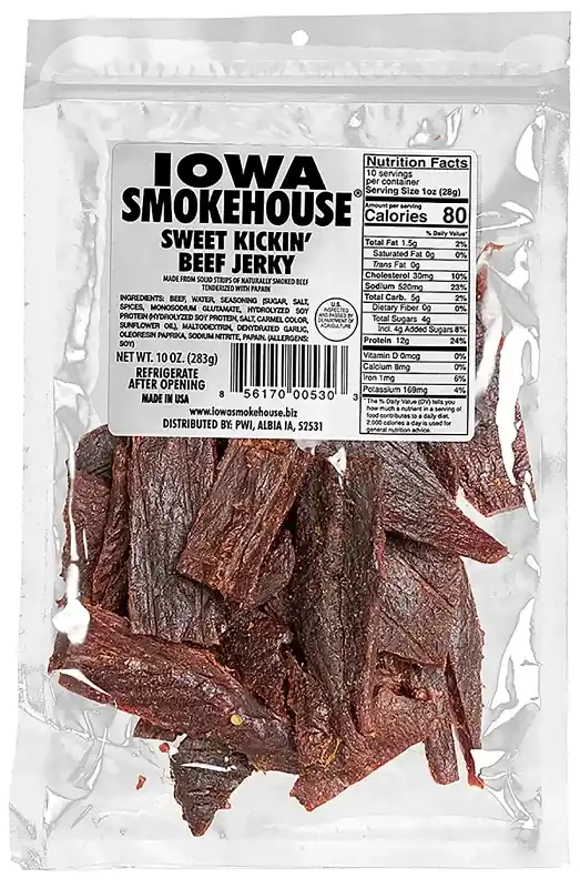 10 Oz. Sweet Kickin‘ Beef Jerky - High Protein Snack