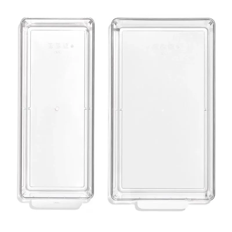 OXO Good Grips Plastic Fridge Organizer Bin Set – 4 Durable Storage Containers
