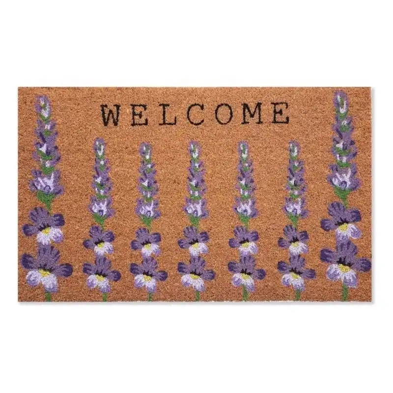 First Concept Natural Coir Floral Door Mat – 18" X 30" Indoor/Outdoor Rug