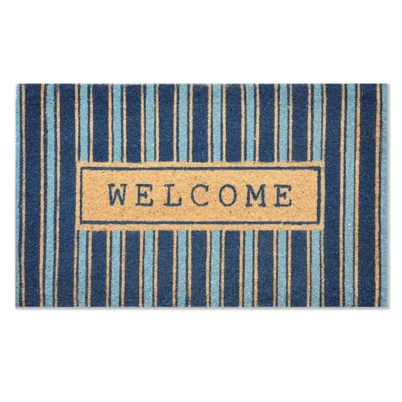 First Concept Multi-Color Coir Door Mat – 18" X 30" Indoor/Outdoor Nonslip Rug