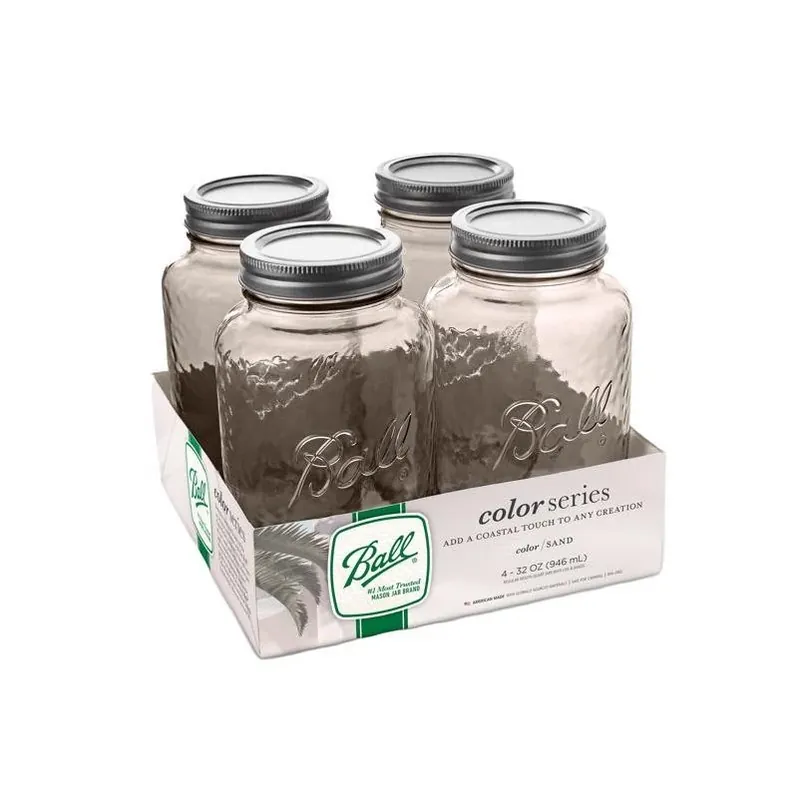 Ball Color Series 32 oz Regular Mouth Mason Jars – Pack Of 4