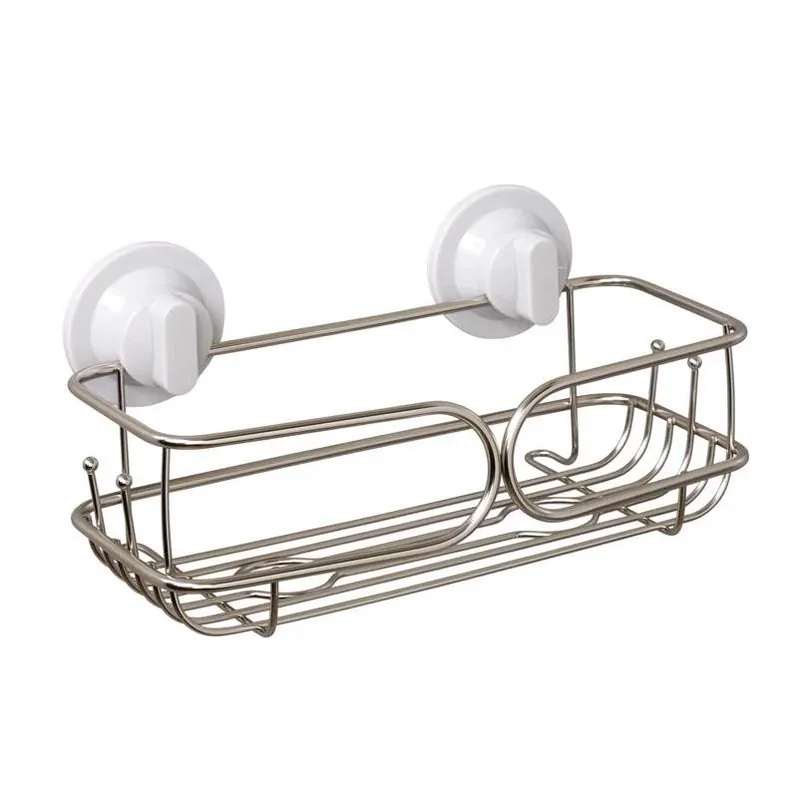 Zenna Home Chrome Stainless Steel Shower Caddy – Polished Silver Organizer