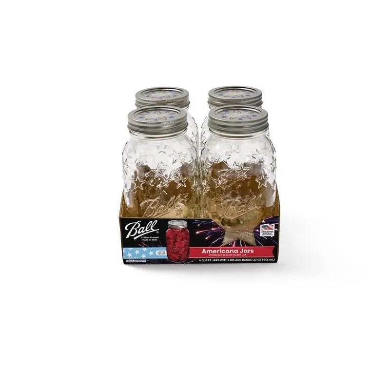 Ball Americana 32‑oz Regular‑Mouth Glass Mason Jar – Classic Storage & Preserving