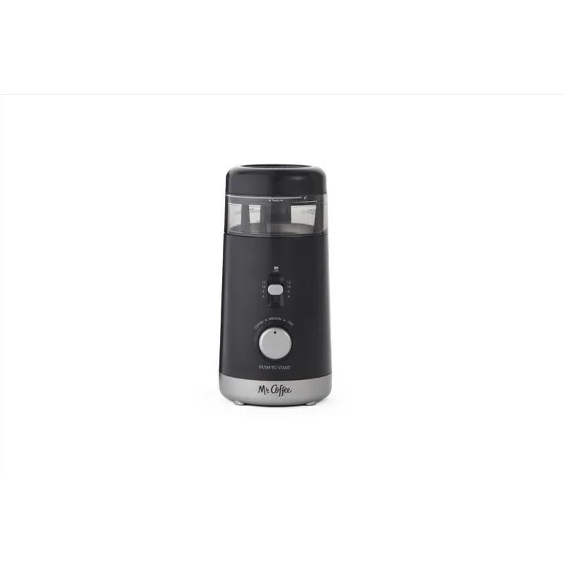 Mr. Coffee Compact Metal‑Plastic Coffee Grinder – Adjustable Manual Grinder