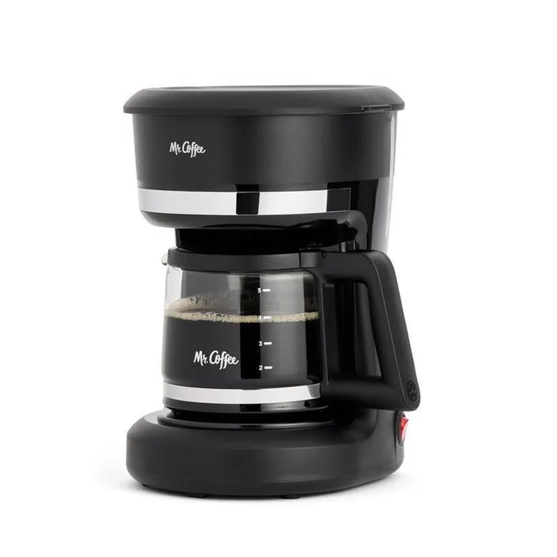 Mr. Coffee 5‑Cup Black Coffee Maker – Compact Programmable Brewer