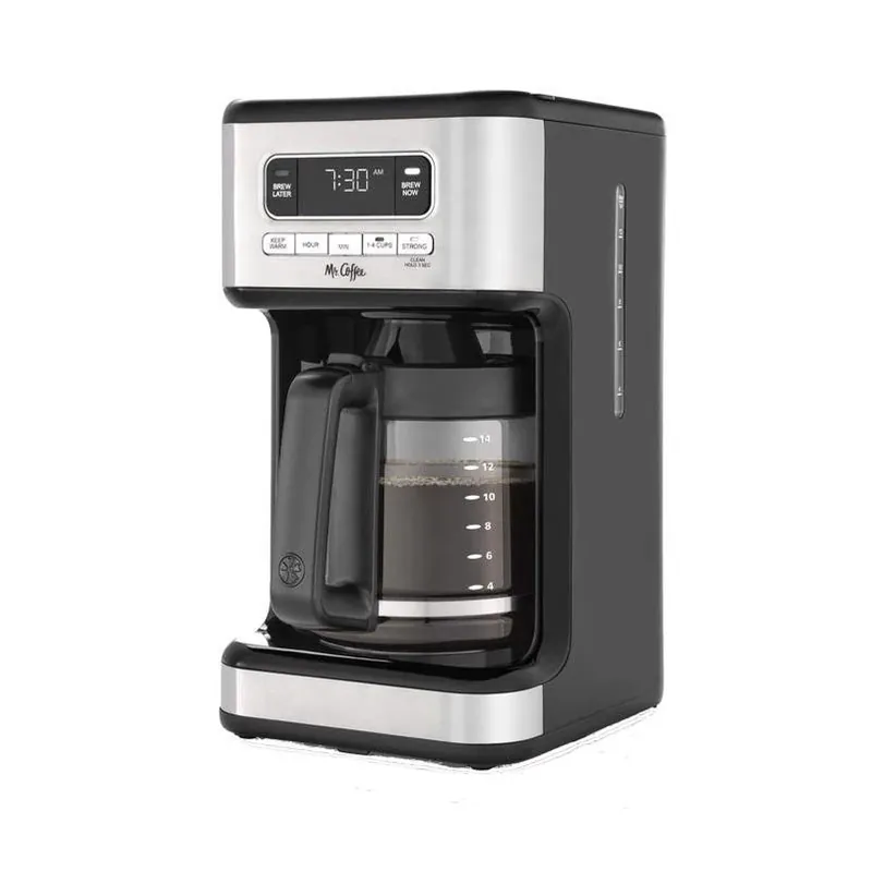 Mr. Coffee 14‑Cup Black Programmable Drip Coffee Maker
