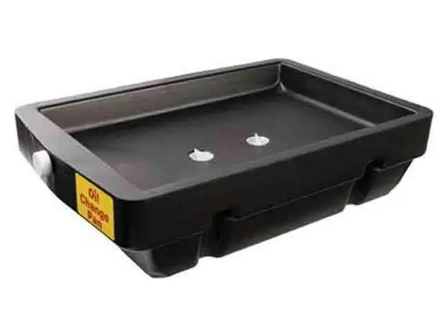 6601 9 Quart Closed Top Oil Recovery Drain Pan - Black