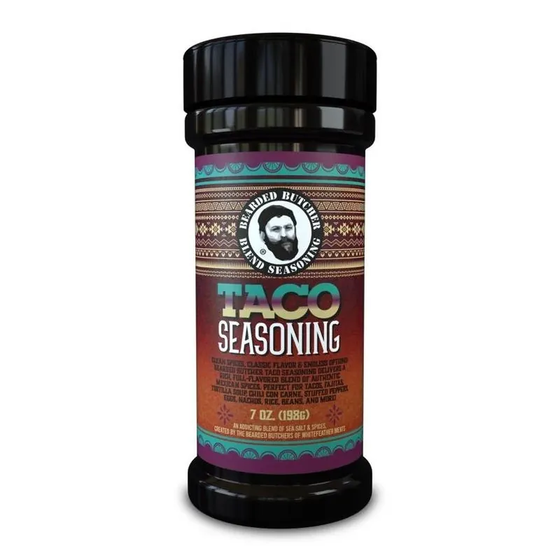 Bearded Butchers Authentic Taco Spice Mix – 7 oz Shaker
