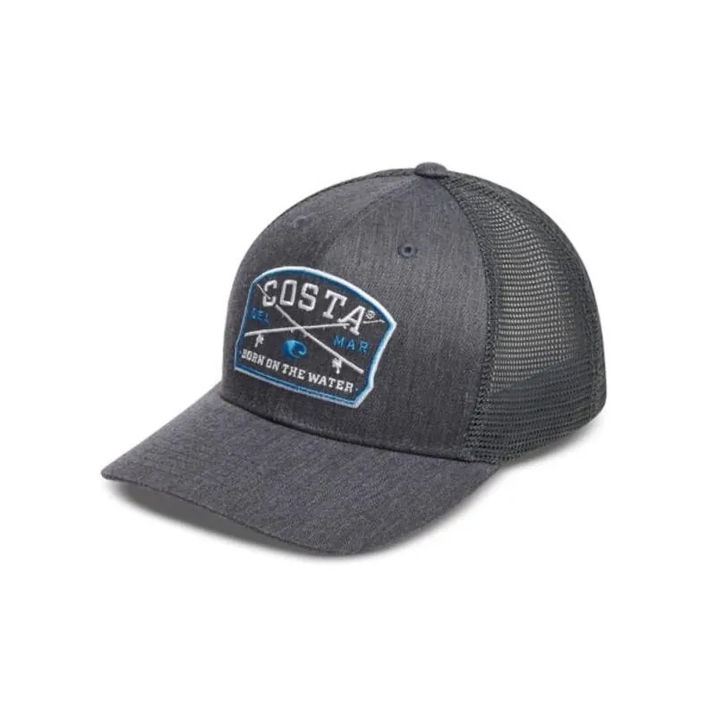 Costa Spinners Men‘s Trucker Cap – Heather Black, Large/XL