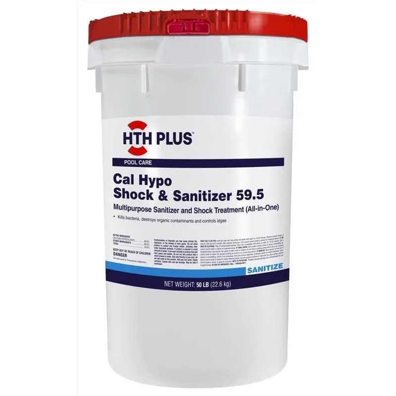 HTH Plus 50‑lb Calcium Shock Granules – Fast‑Acting Pool Chlorine