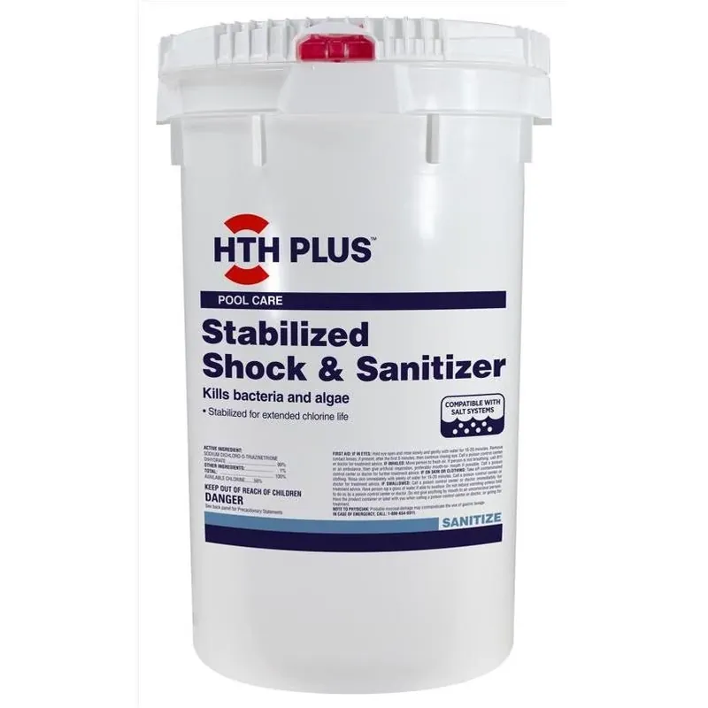 HTH Plus 50‑lb Granular Pool Shock – Fast‑Acting Chlorine Treatment