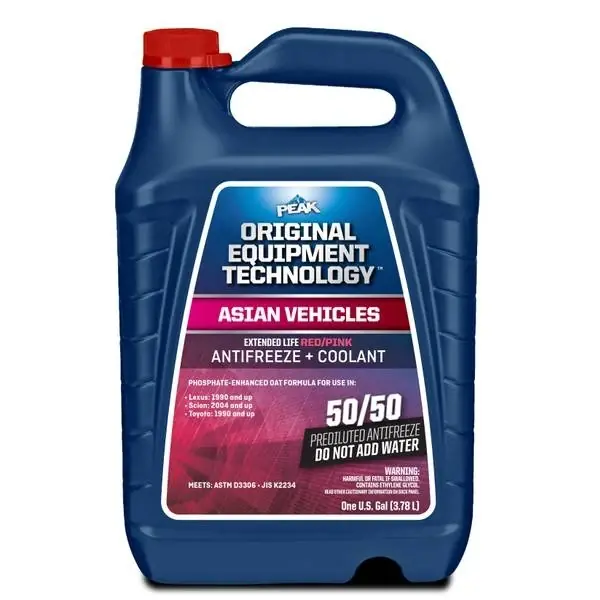 Original Equipment Technology Antifreeze + Coolant For Asian Vehicles - Red/pink 50/50