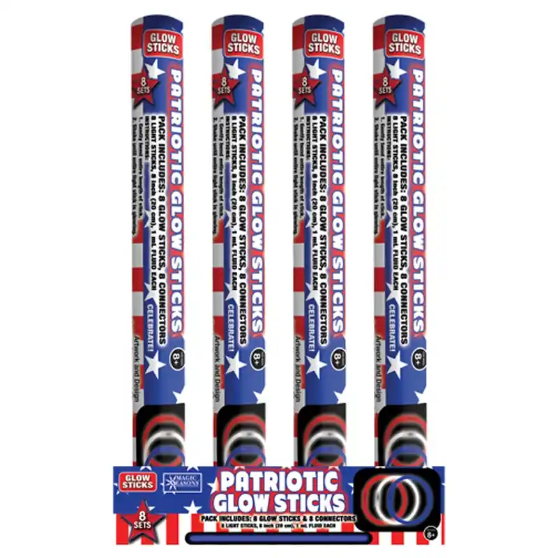 Patriotic Glow Sticks - Led Bracelets And Necklaces For Parties