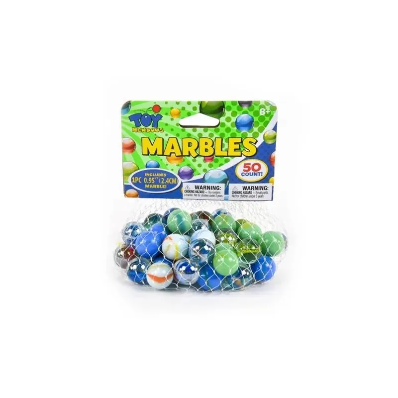 Sunny Days Toymendous Assorted Marble Set – 50 Vibrant Glass Marbles