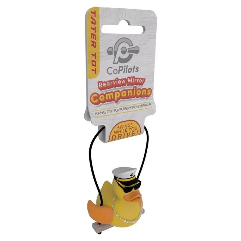 Co‑Pilots Yellow Duck Rear‑View Mirror Charm – Cute Car Hanging Pendant (1 Piece)
