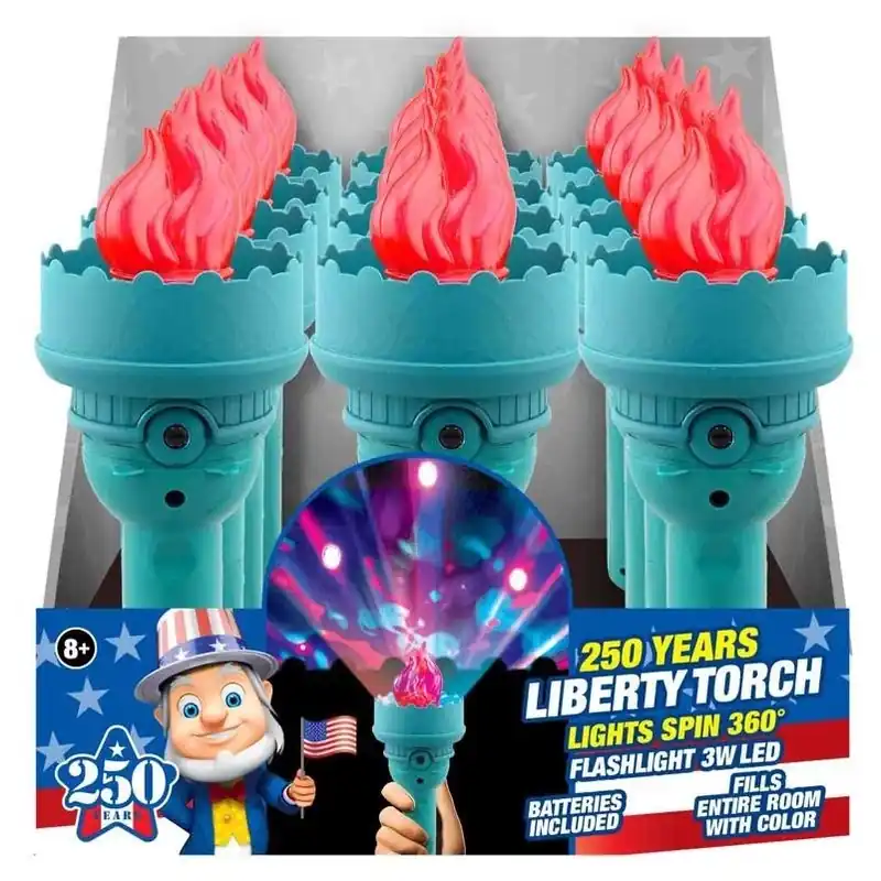 Magic Seasons Liberty Projection Torch – Patriotic Light Projector (Single Pack)