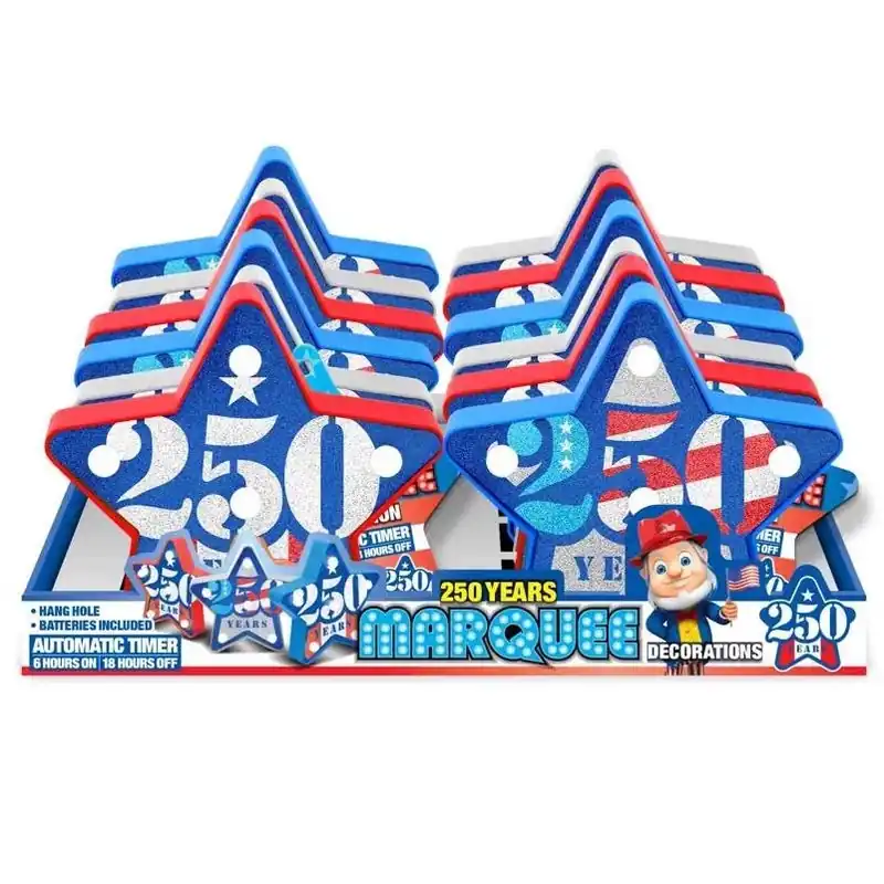 Patriotic LED Marquee Star – Magic Seasons 12‑Inch Outdoor/Indoor Decoration (1 Piece)