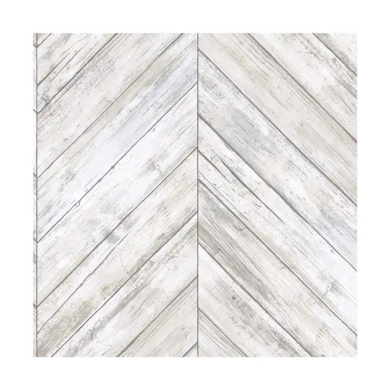 RoomMates Peel‑and‑Stick Wallpaper – 20.5" × 198" Taupe/White Removable Wall Décor