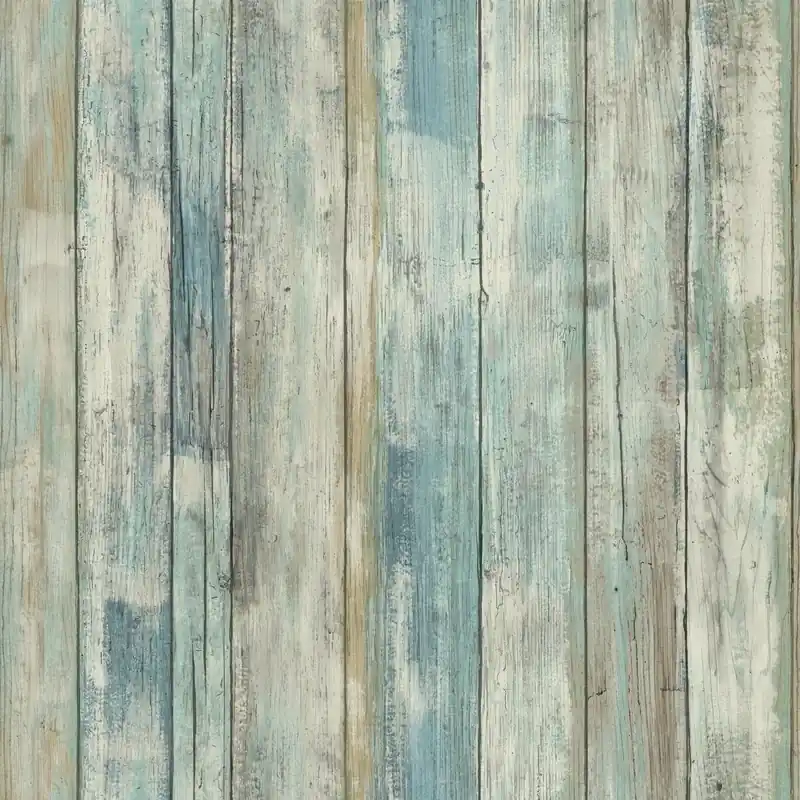 28.18 Sq. Ft. Blue Distressed Wood Peel And Stick Wallpaper - Rmk9052wp