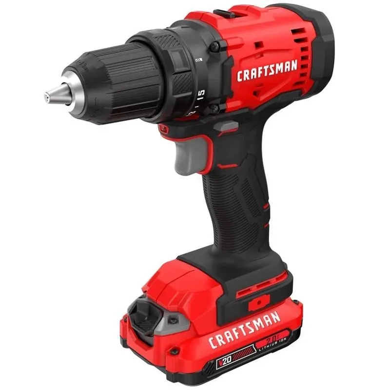 CRAFTSMAN V20 1/2 In. Brushed Cordless Drill Kit (Battery & Charger)