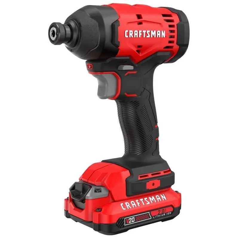 Craftsman V20 1/4" Cordless Impact Driver Kit – 2.0 Ah Lithium‑Ion Battery & Charger
