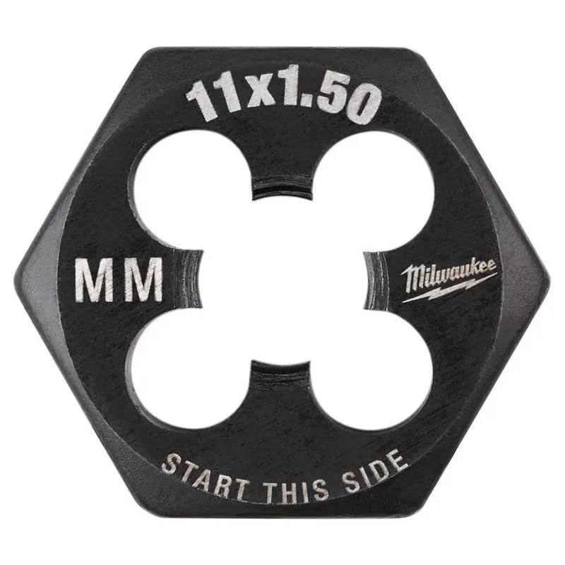 Milwaukee M11‑1.5 Metric Hexagon Die – High Carbon Steel, Single Piece