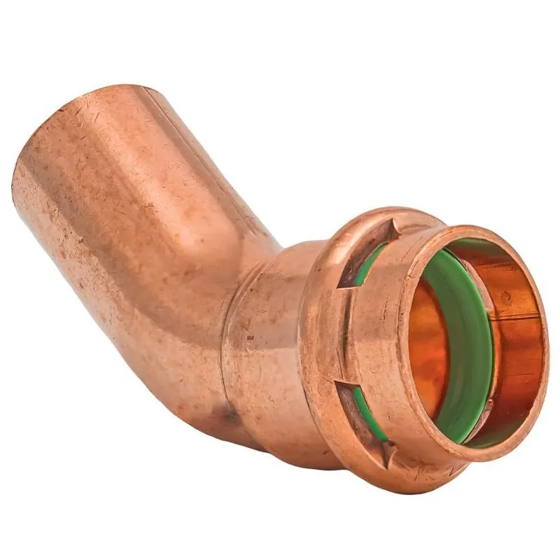 QuickFitting 3/4" Copper 45° Press‑Fit & FTG Street Elbow – Underground Rated