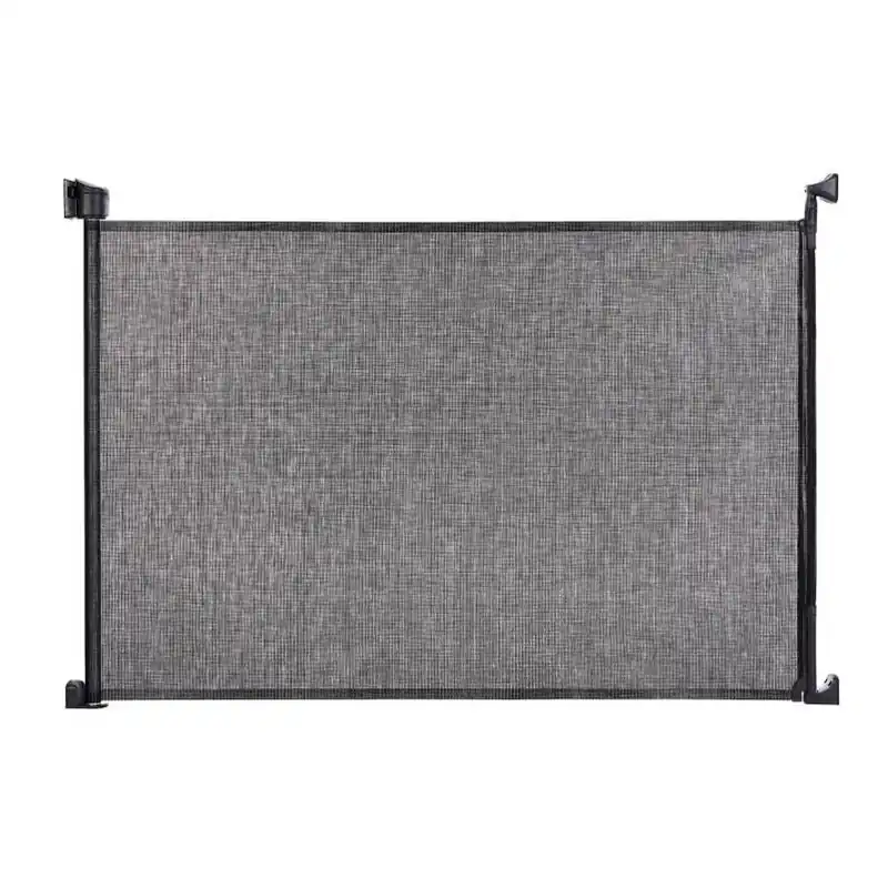 North States Toddleroo Retractable Mesh Safety Gate – Black, 55‑Inch Width