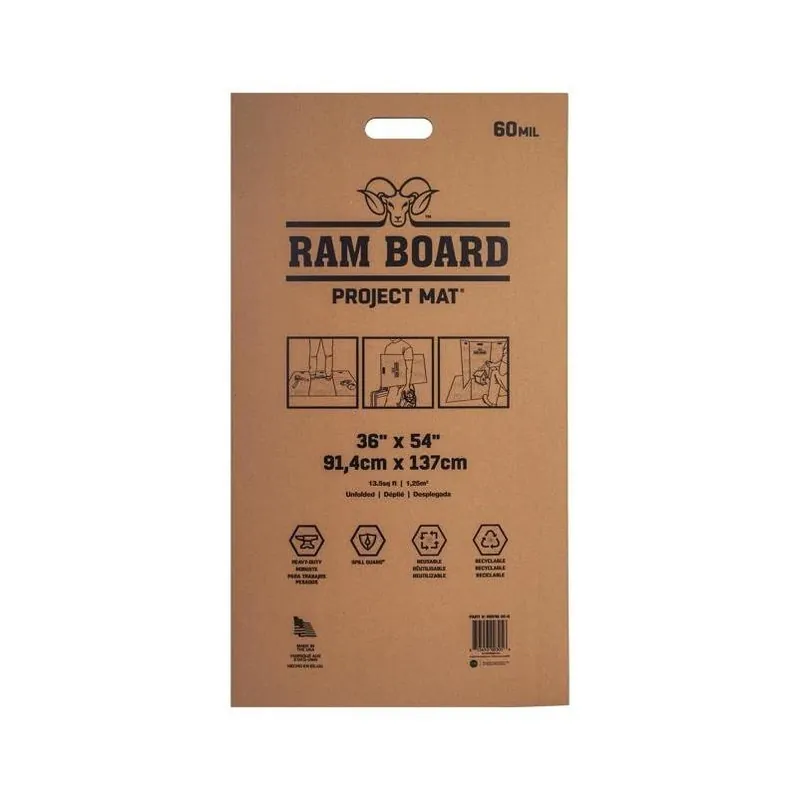 Ram Board Tri-Fold Project Mat – 36×54 in Paper Floor Protector