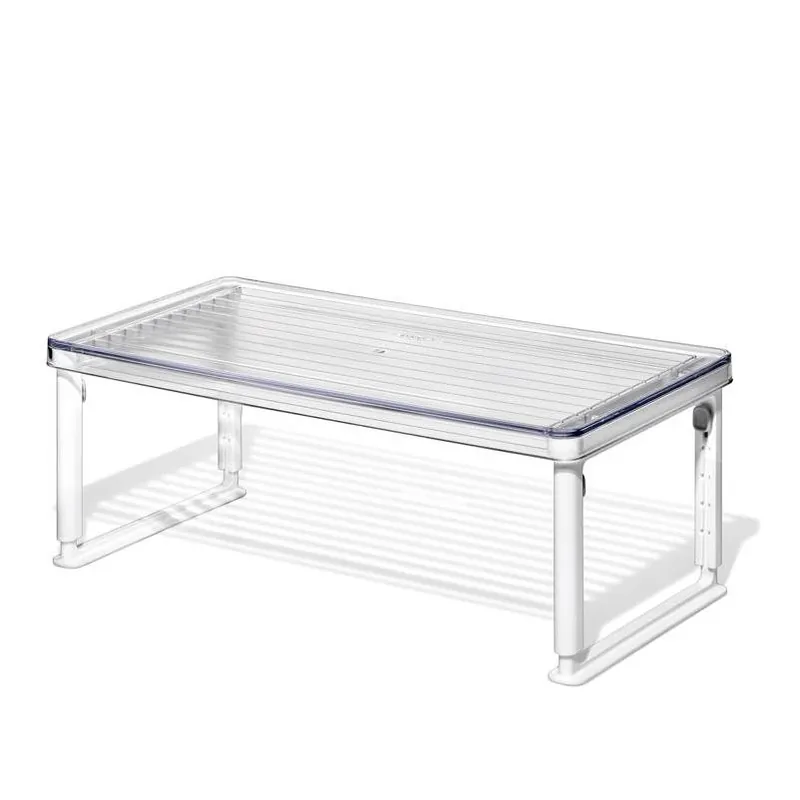 OXO Good Grips Plastic Refrigerator Shelf Riser – Adjustable Fridge Storage Organizer