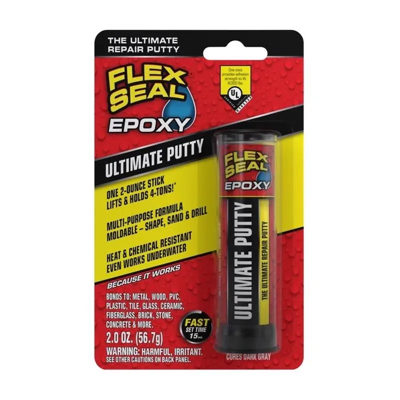 Flex Seal Dark Gray 2‑oz Two‑Part Epoxy Putty – Heavy‑Duty Bonding Compound