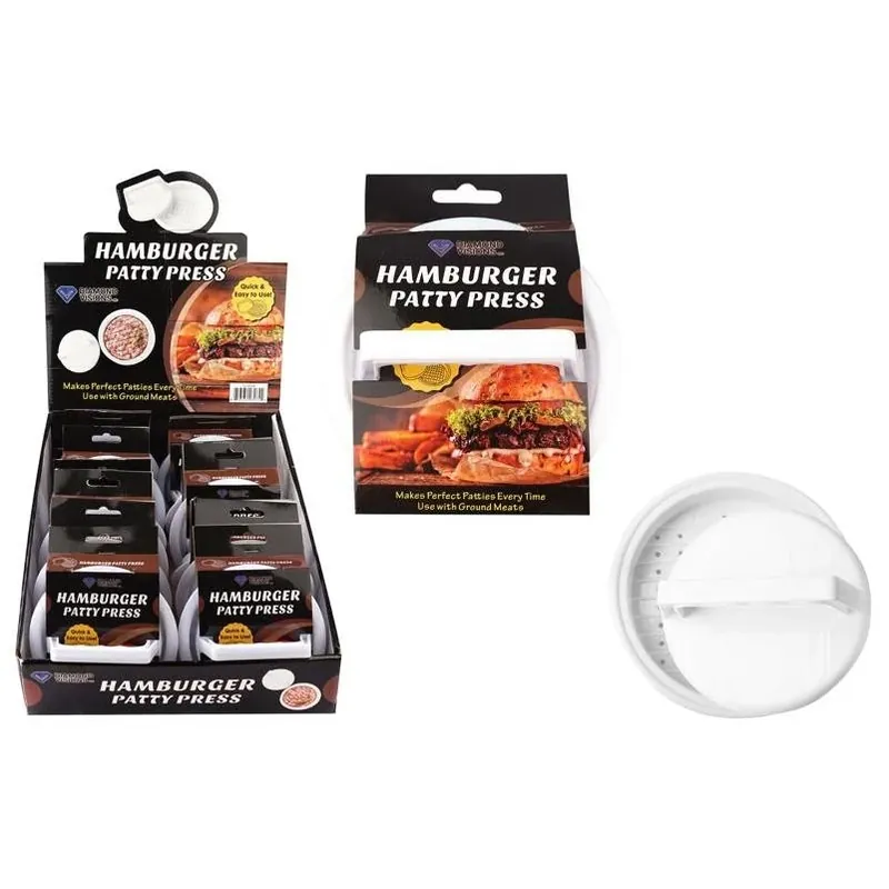 Diamond Visions ABS Plastic Burger Press – Durable Hamburger Patty Maker