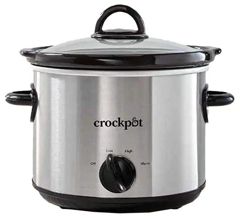 Slow Cooker, Stainless Steel, 3 Qts.