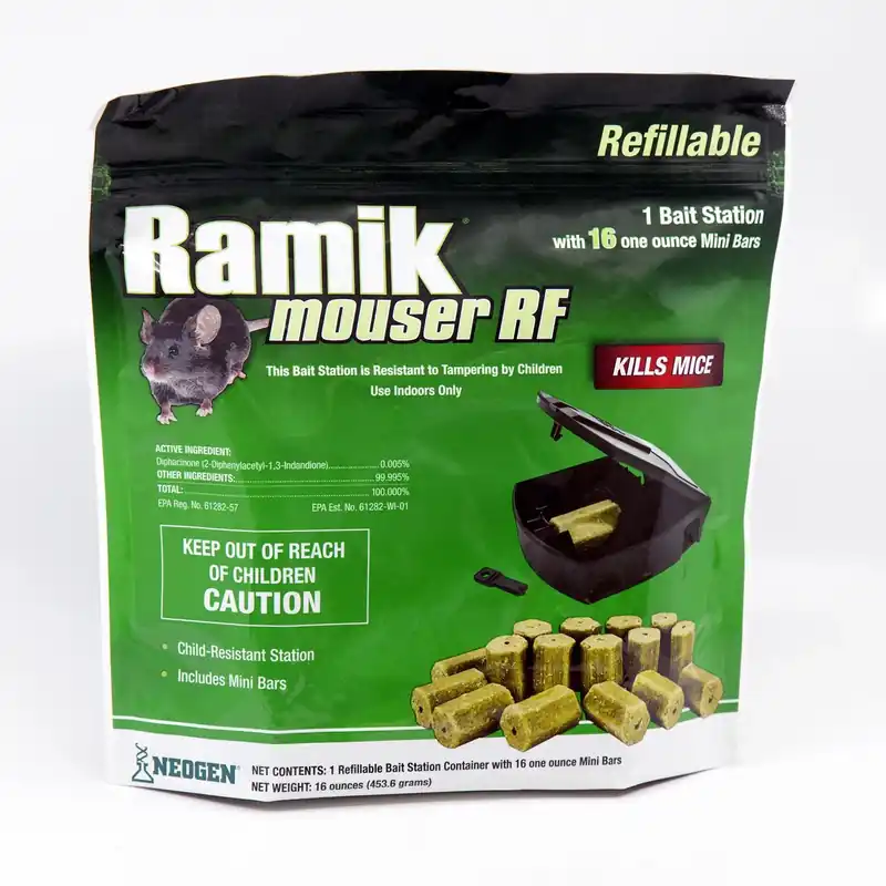 Ramik Mouser Refillable Toxic Fish-Flavored Bait Station And Bait Blocks For Mice 16 Oz 1 Pk