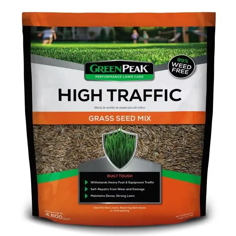 GreenPeak 7‑lb High‑Traffic Sun‑to‑Shade Grass Seed Blend