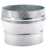 6 Inch X 7 Inch Galvanized Stove Pipe Taper Increaser - 26 Gauge
