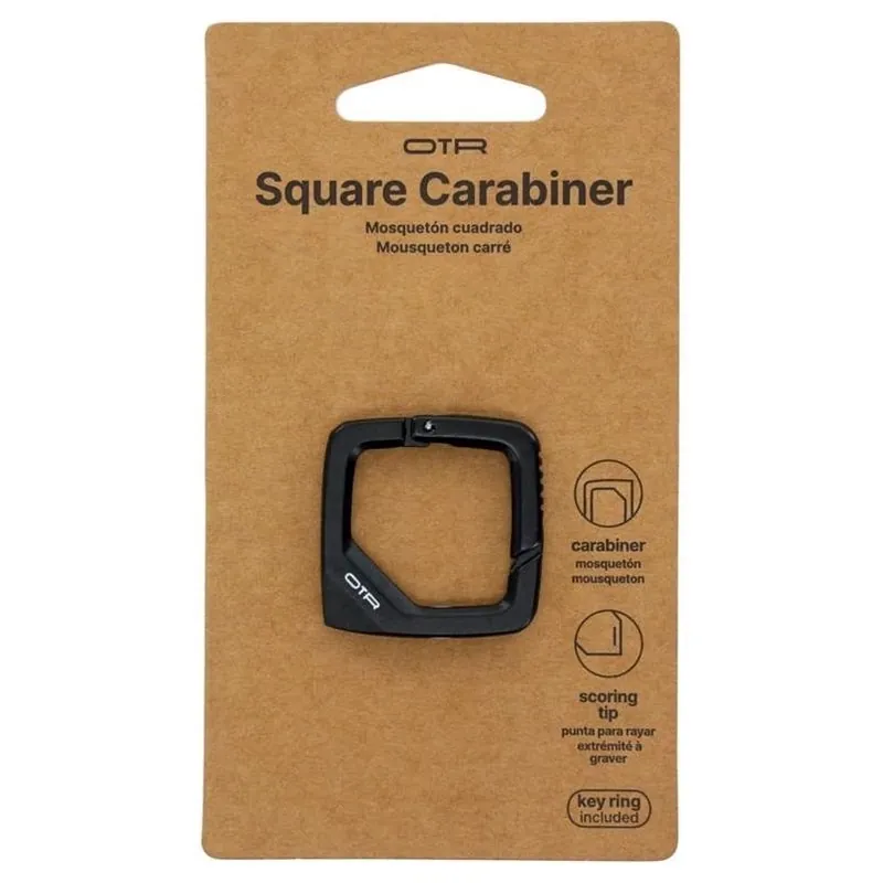 OTR Black Aluminum Carabiner – Durable Key Ring Clip