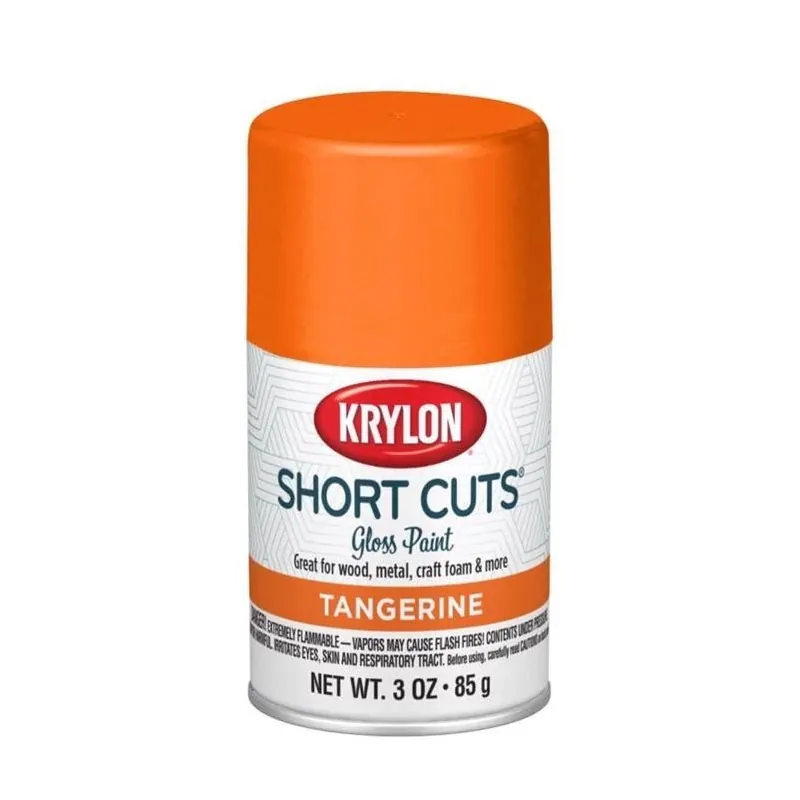 Krylon Short Cuts Gloss Tangerine Spray Paint – 3 oz Indoor Finish
