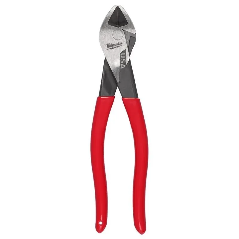 Milwaukee 8‑Inch Forged‑Steel Angled Diagonal Cutting Pliers – Heavy‑Duty Precision Tool