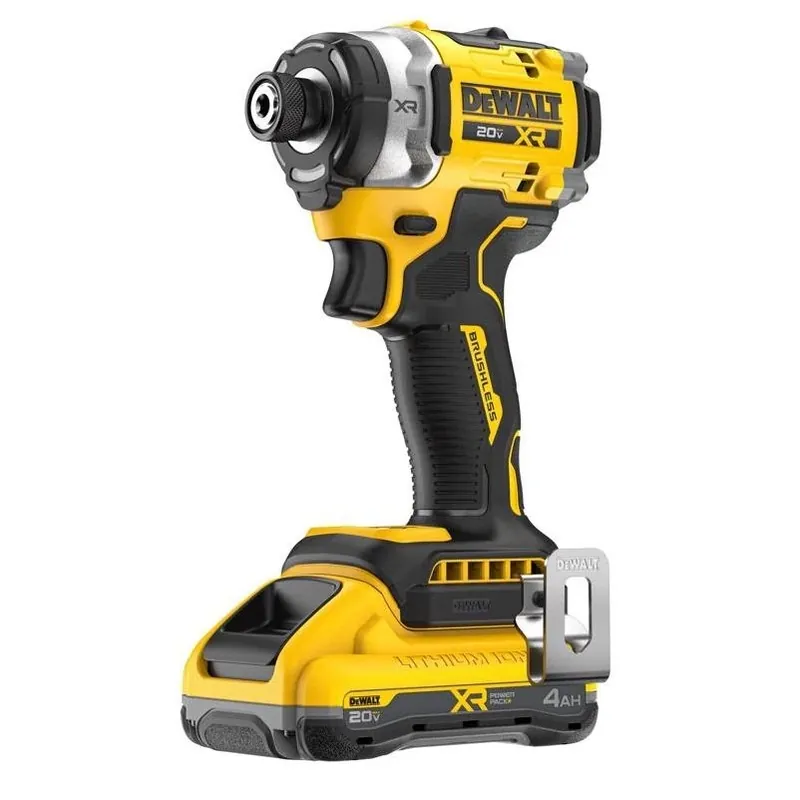 DeWalt 20V MAX XR Brushless 3‑Speed 1/4‑in. Impact Driver Kit With 4Ah Battery & Charger