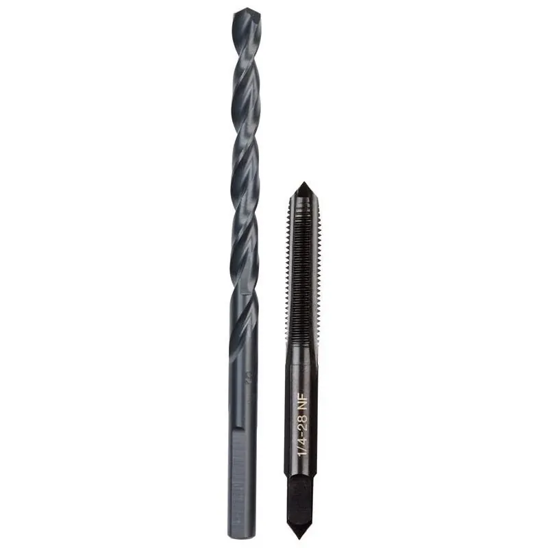 Milwaukee 2‑Piece NF Plug Tap & Drill Bit Set – High‑Carbon Steel