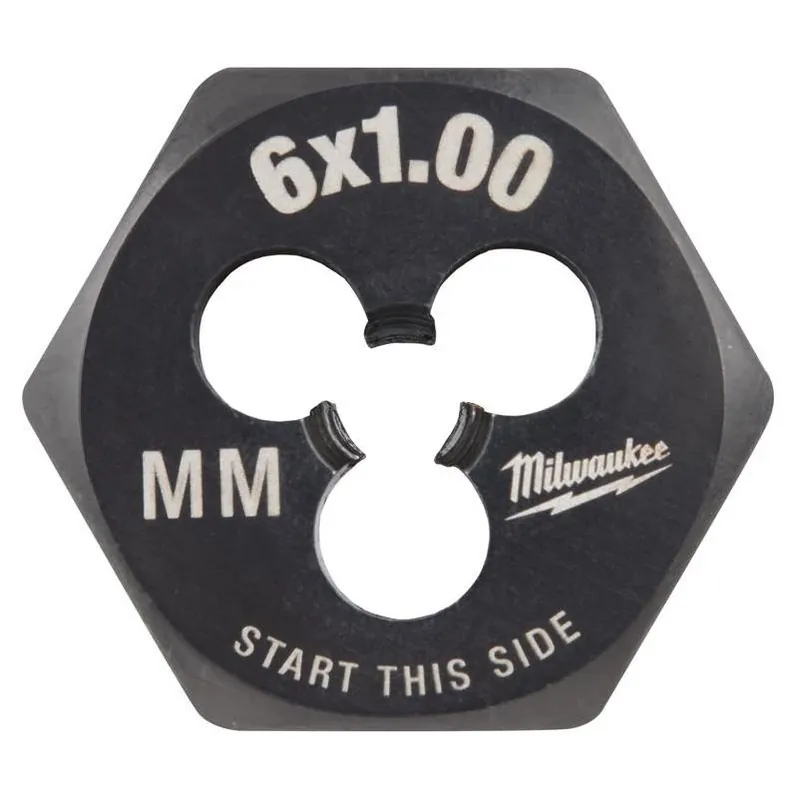 Milwaukee M6‑1.0 High‑Carbon Steel Hexagon Die – Metric
