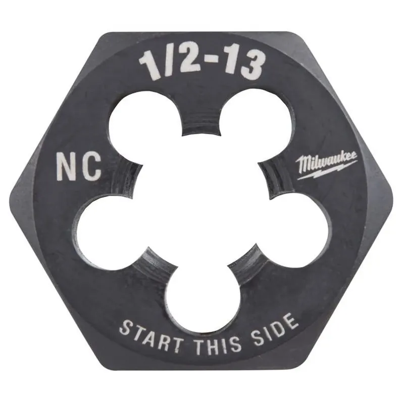 Milwaukee 1‑in Hex Threading Die – 1/2‑13 Coarse HCS