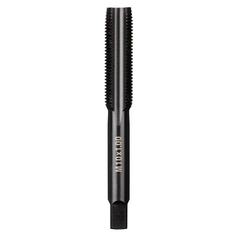 Milwaukee M10×1 Straight Flute Plug Tap – 4‑Flute HCS, 31.75 mm L Thread, Black‑Oxide Finish