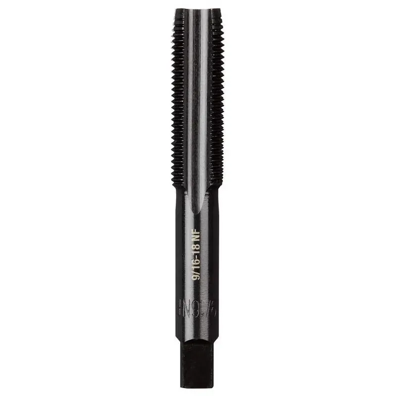 Milwaukee Straight Flute Plug Tap 9/16‑18 Fine Thread – HCS, Black‑Oxide Finish