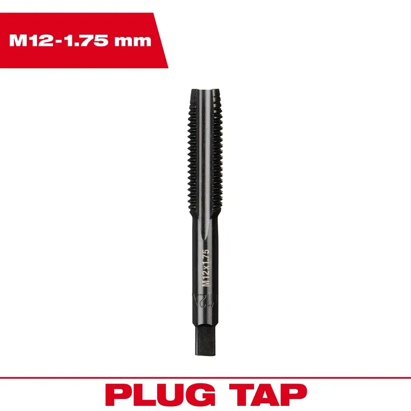 M12-1.75mm Straight Flute Plug Tap For Precision Threading In Metal Applications