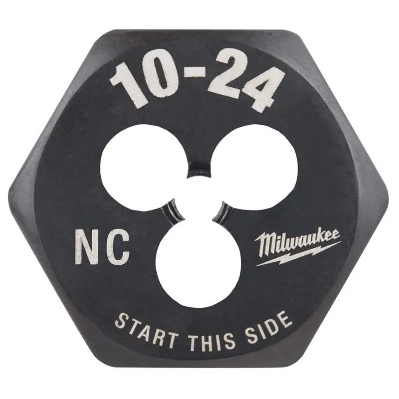 Milwaukee Hex Threading Die 10‑24 NC HCS – Precision Metal Thread Cutter