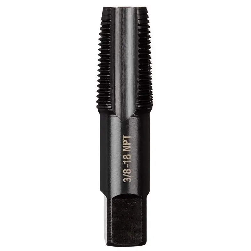 Milwaukee 3/8‑18 NPT Straight Flute Plug Tap – 4‑Flute HCS Tool