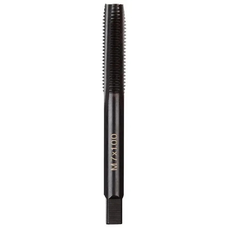 Milwaukee M7 × 1.0 Metric Straight Plug Tap – High‑Carbon Steel, Black‑Oxide Finish (1 Piece)